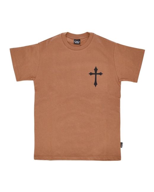 Propaganda Ribs God Tee in het Brown voor heren