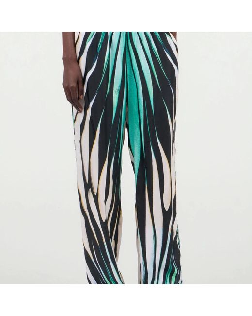 Roberto Cavalli Green Wide Trousers for men
