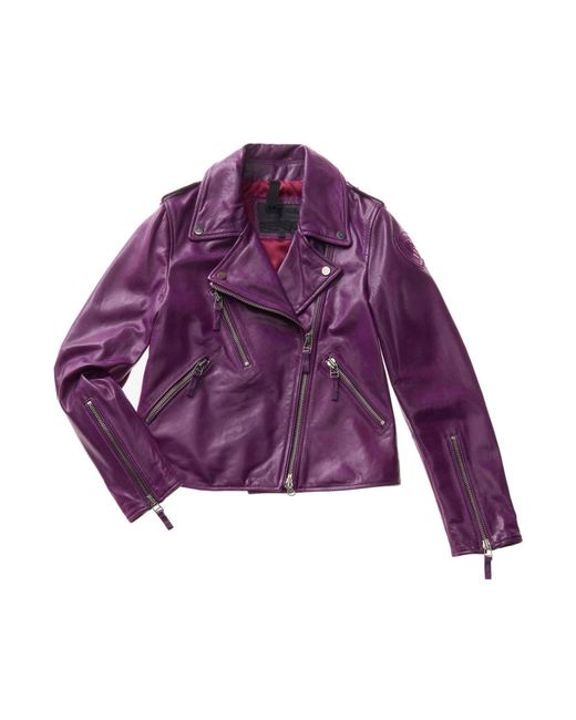 Blauer Purple Leather Jackets