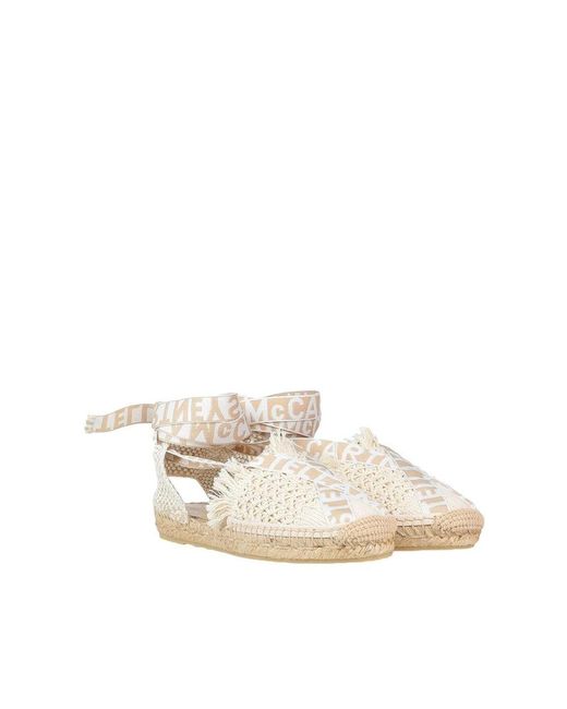 Stella McCartney Natural Logo Canvas Espadrilles