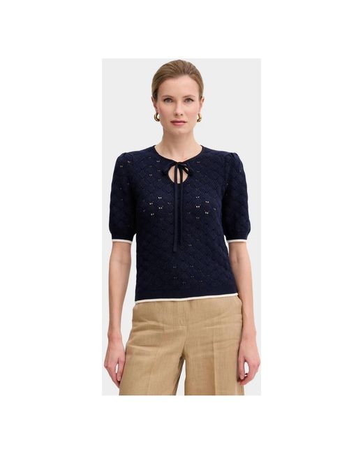 Twinset Blue Round-Neck Knitwear