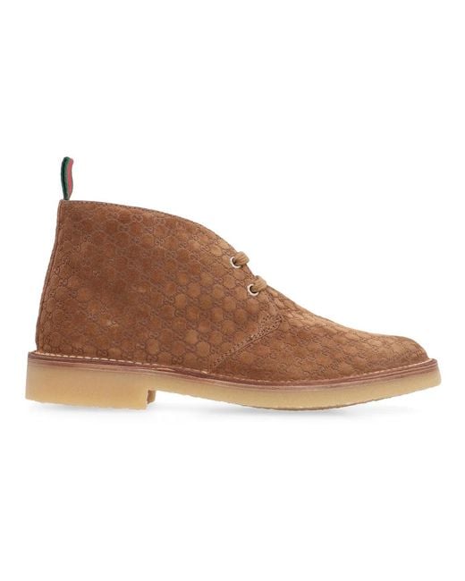 Gucci Brown Lace-Up Boots for men