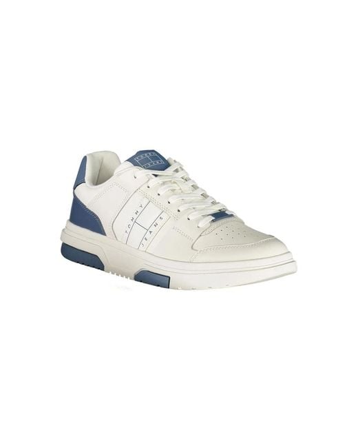 Tommy Hilfiger Weiße Leder Herren Sneaker Dynamisches Design in White für Herren