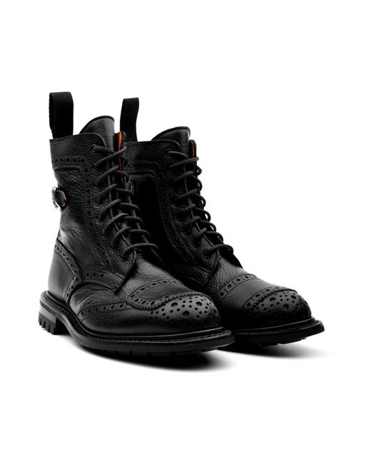 Lace-Up Boots di Tricker's in Black