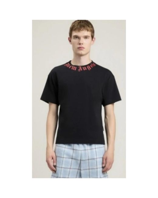 Palm Angels Black T-Shirts for men