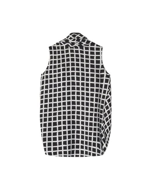 Lanvin Black Sleeveless Tops