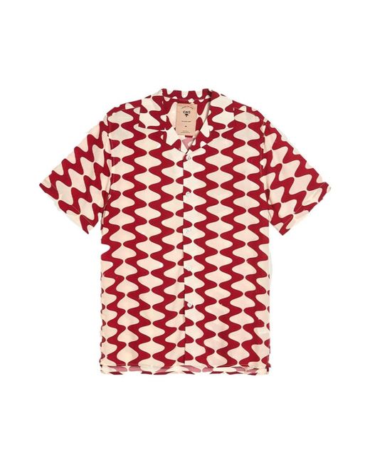Oas Red Short Sleeve Shirts for men