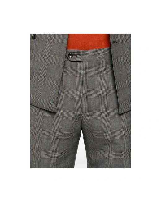 Tagliatore Gray Double Breasted Suits for men