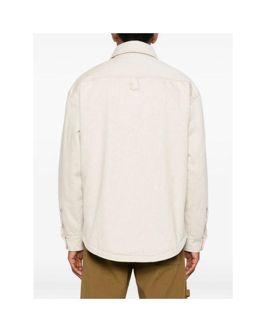 Jacquemus Geborduurd Logo Overhemd Met Lange Mouwen in het White voor heren