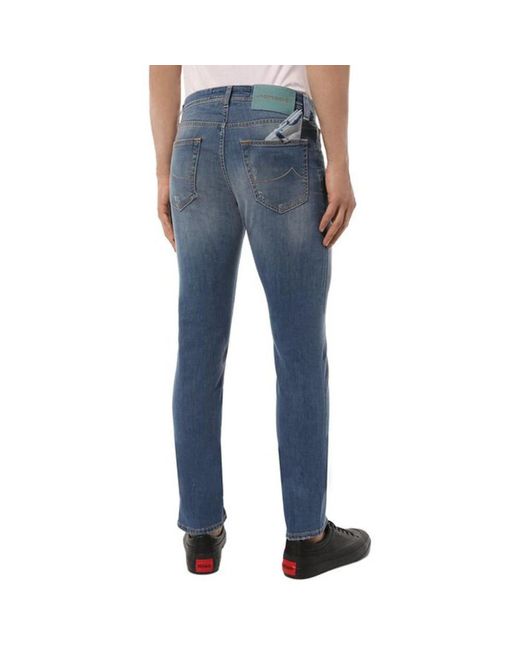 Jacob Cohen Slim fit hellblaue bard jeans in Blue für Herren
