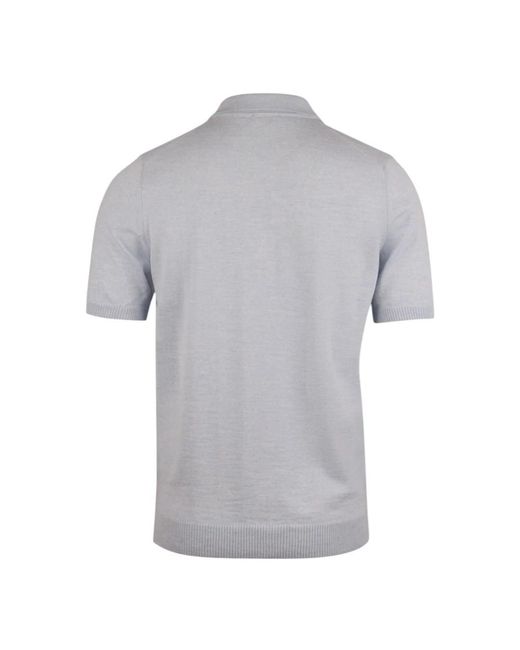 Stenstroms Tops ,Blauw ,Wol Blauwe Merino Wol Polo Shirt in het Gray voor heren