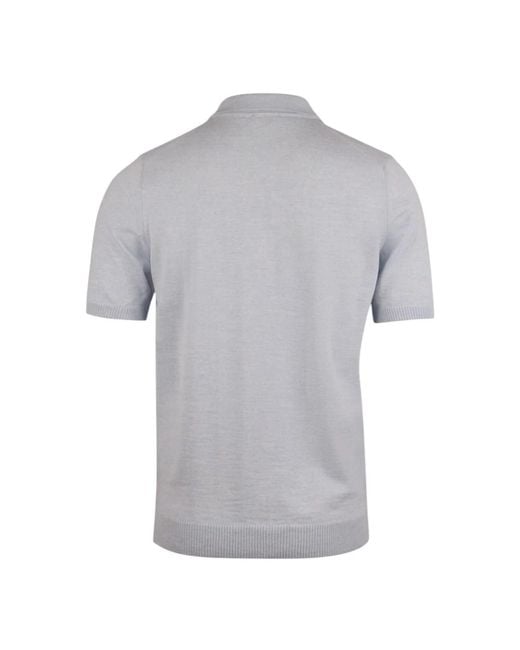 Stenstroms Tops ,Blauw ,Wol Blauwe Merino Wol Polo Shirt in het Gray voor heren