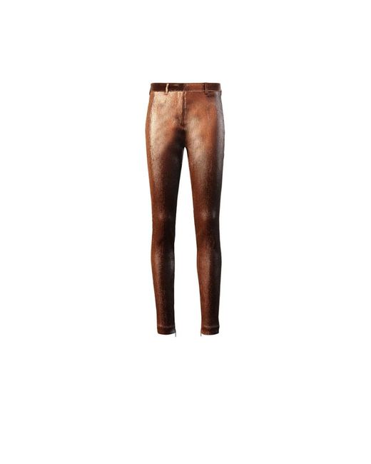 Roberto Cavalli Brown Slim-Fit Trousers