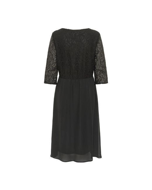 Cream Midi Jurken in het Black