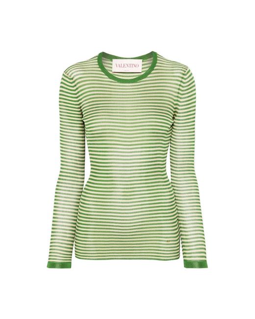 Valentino Garavani Green Round-Neck Knitwear