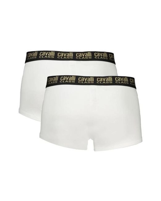 Roberto Cavalli Ondergoed ,Wit ,Katoen Luxe Wit Katoenen Boxer Paar in het White voor heren