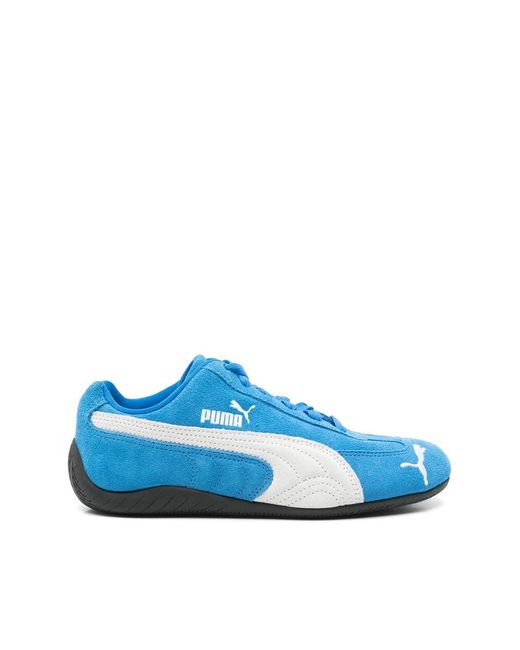 PUMA Schoenen ,Blauw ,Kobaltblauwe Vetersneakers in het Blue