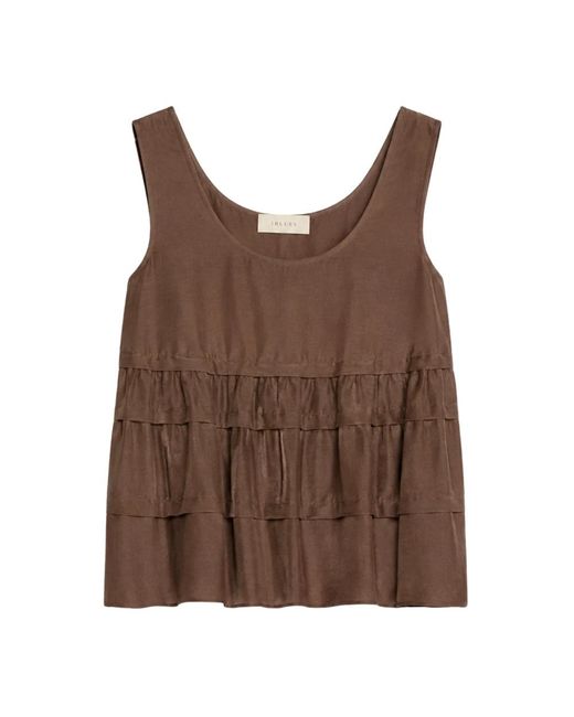 iBlues Brown Sleeveless Tops