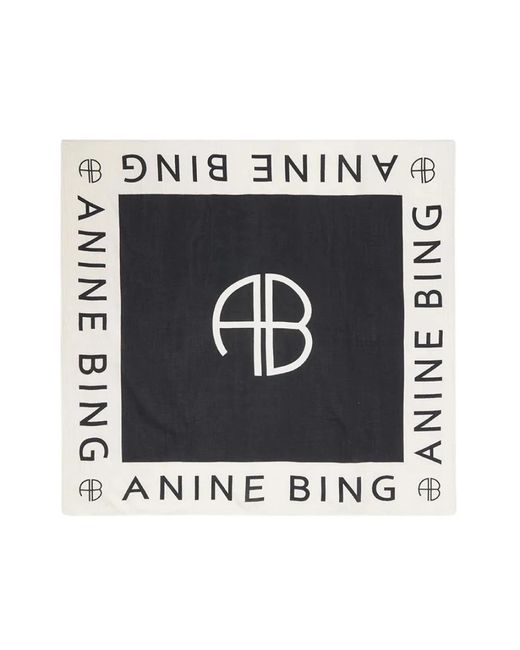 Anine Bing Black Winter Scarves