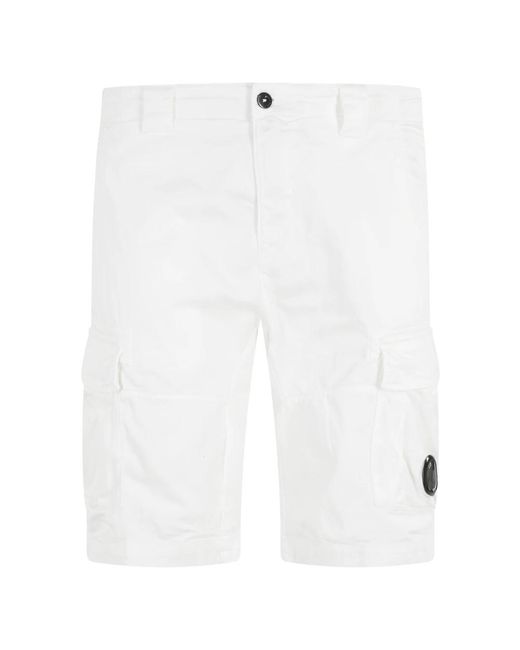 C P Company White Casual Shorts for men