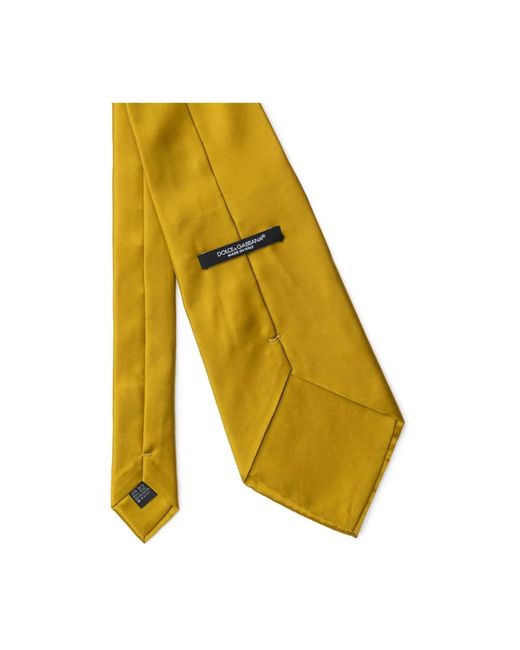 Dolce & Gabbana Yellow Ties for men