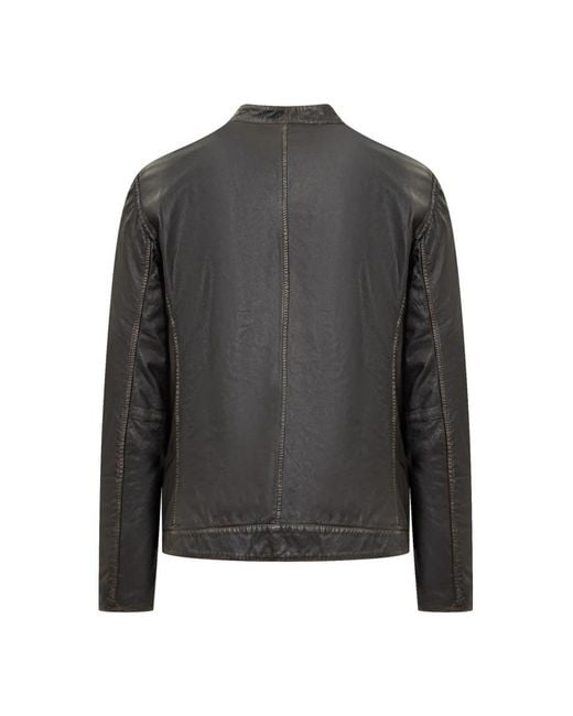Bully Black Leather Jackets for men