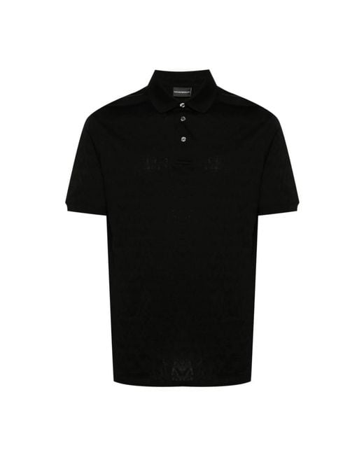 Emporio Armani Black Polo Shirts for men