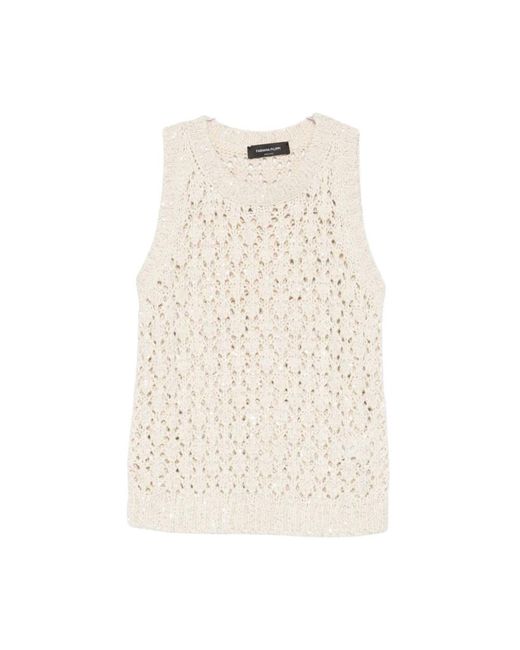 Fabiana Filippi Natural Sleeveless Tops