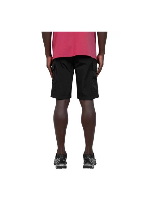 C P Company Schwarze nylon regular fit shorts in Red für Herren