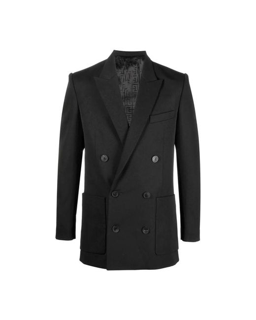 Balmain Jassen ,Zwart ,Wol Blazers in het Black voor heren