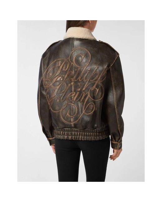Leather Jackets Philipp Plein de color Green