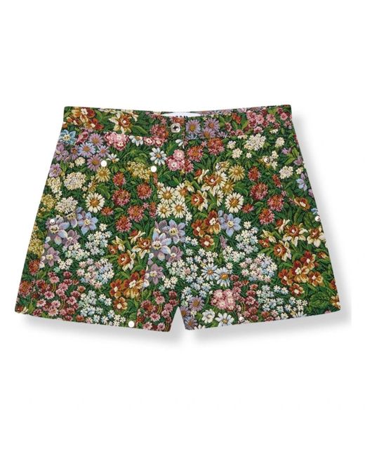 MSGM Green Short Shorts