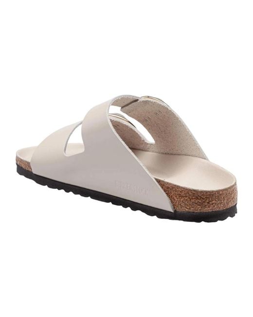 Birkenstock White Sliders