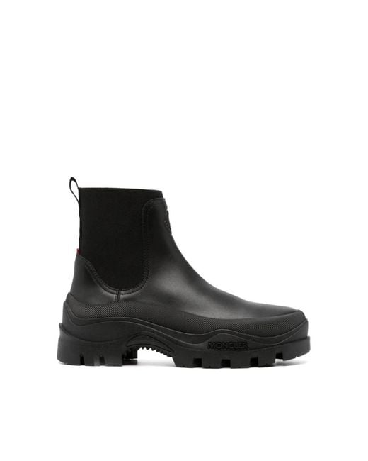 Moncler Black Chelsea Boots for men