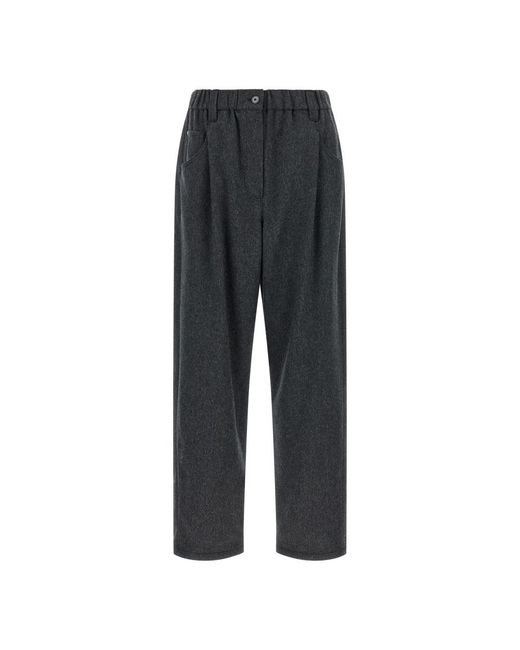Brunello Cucinelli Mélange Wolbroek in het Gray