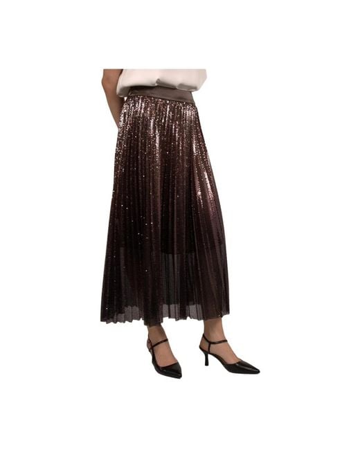 Peserico Brown Midi Skirts