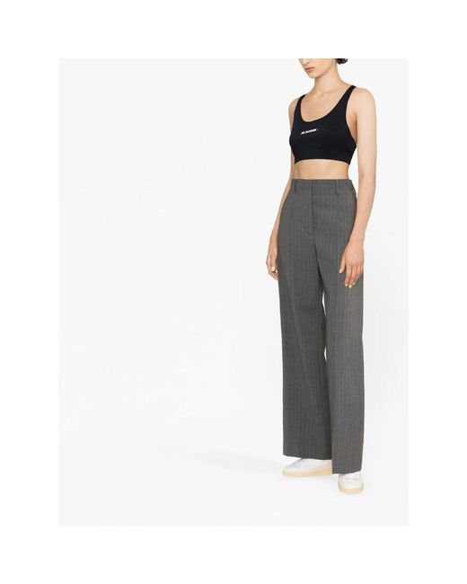 Jil Sander Black Sleeveless Tops