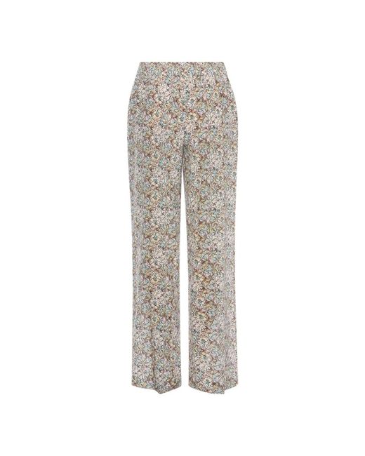 Heartmade Zijden Broek Straight Fit in het Gray
