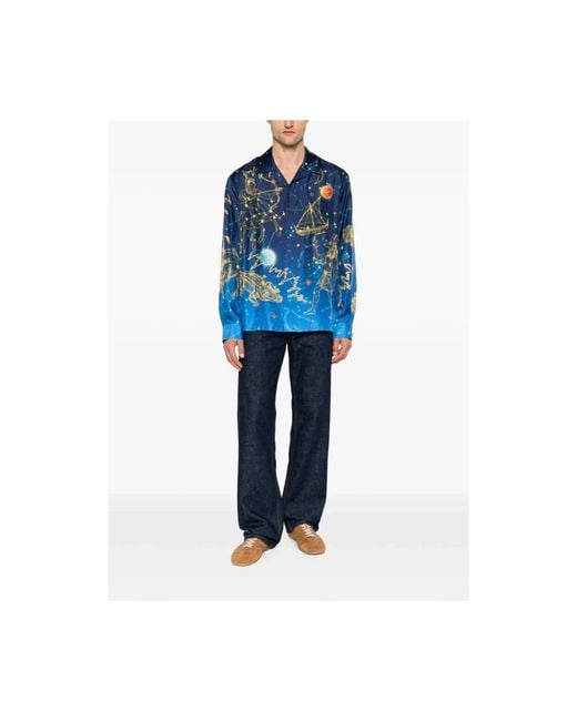 Casablanca Blue Casual Shirts for men