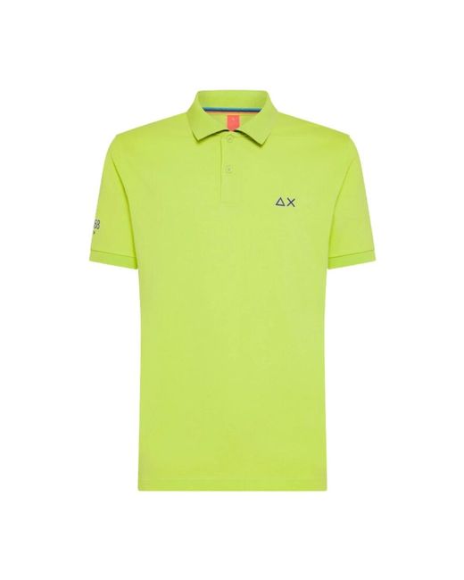 Sun 68 Tops ,Groen ,Katoen Polo Shirt Met Korte Mouwen in het Green voor heren