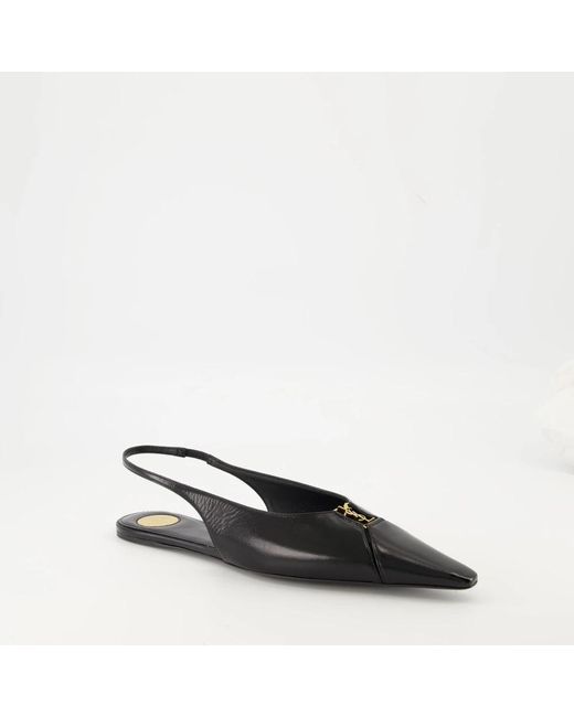 Saint Laurent Black Ballerinas