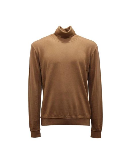 Herno Rollkragenpullover Aus Reiner Wolle in Brown für Herren