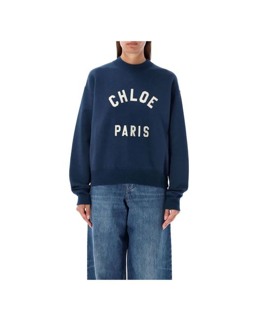 Chloé Blue Round-Neck Knitwear