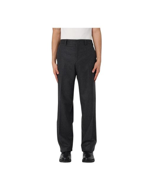 Fendi Black Straight Trousers for men