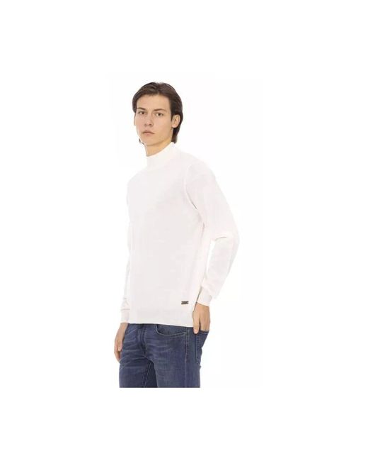 Baldinini Eleganter weißer rollkragenpullover in White für Herren
