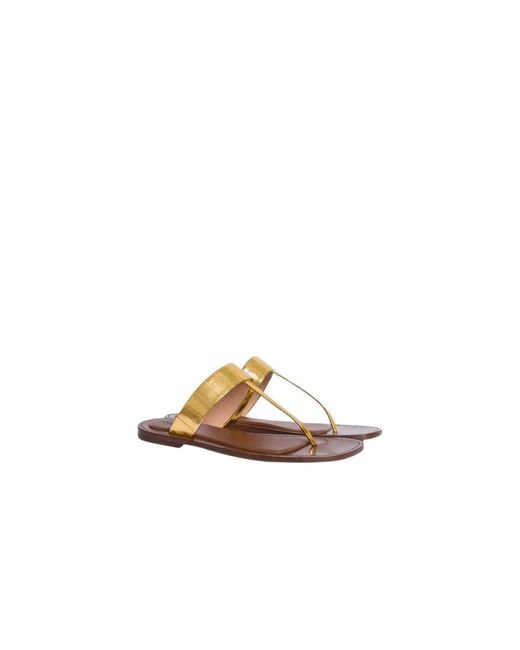 Alberta Ferretti Brown Flip Flops