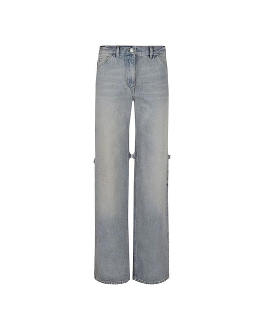 Jeans blu moda donna ss24 di Courreges in Gray