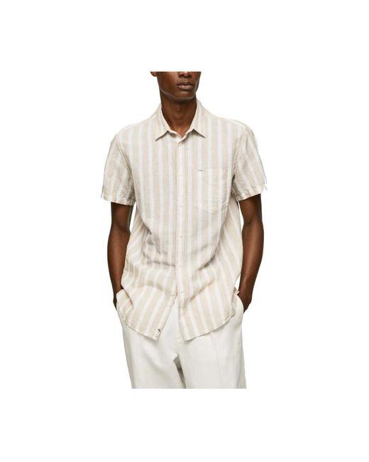 Pepe Jeans Natural Short Sleeve Shirts for men