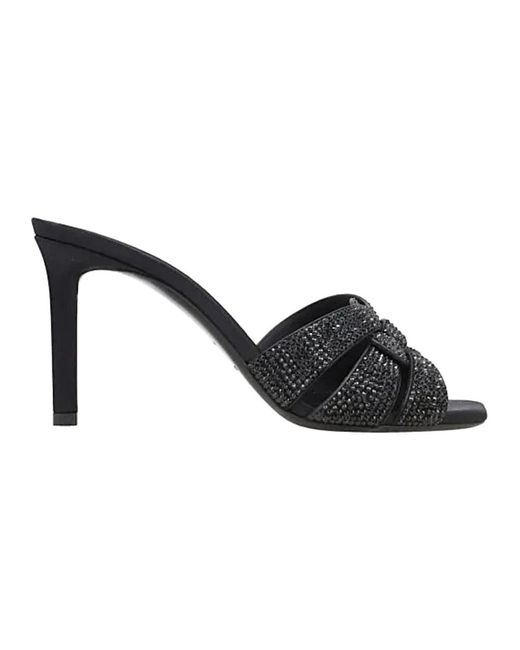 Saint Laurent Black Heeled Mules