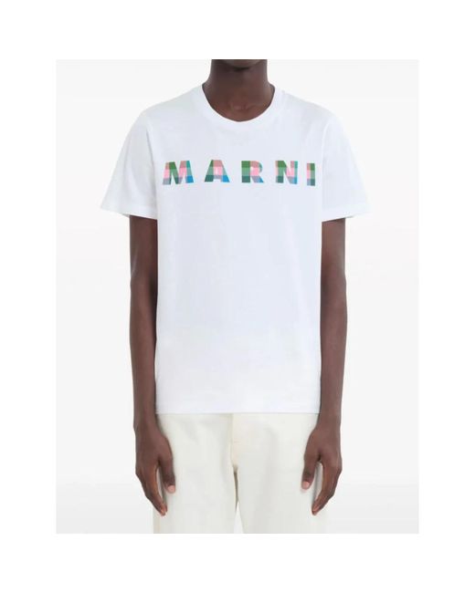 Marni Grafik logo t-shirt weiß in White für Herren